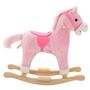 Voir la diapositive 2 : VIDAXL Cheval à bascule Peluche 65x32x58 cm Rose