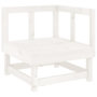 Voir la diapositive 4 : VIDAXL Salon de jardin 5 pcs blanc bois massif de pin