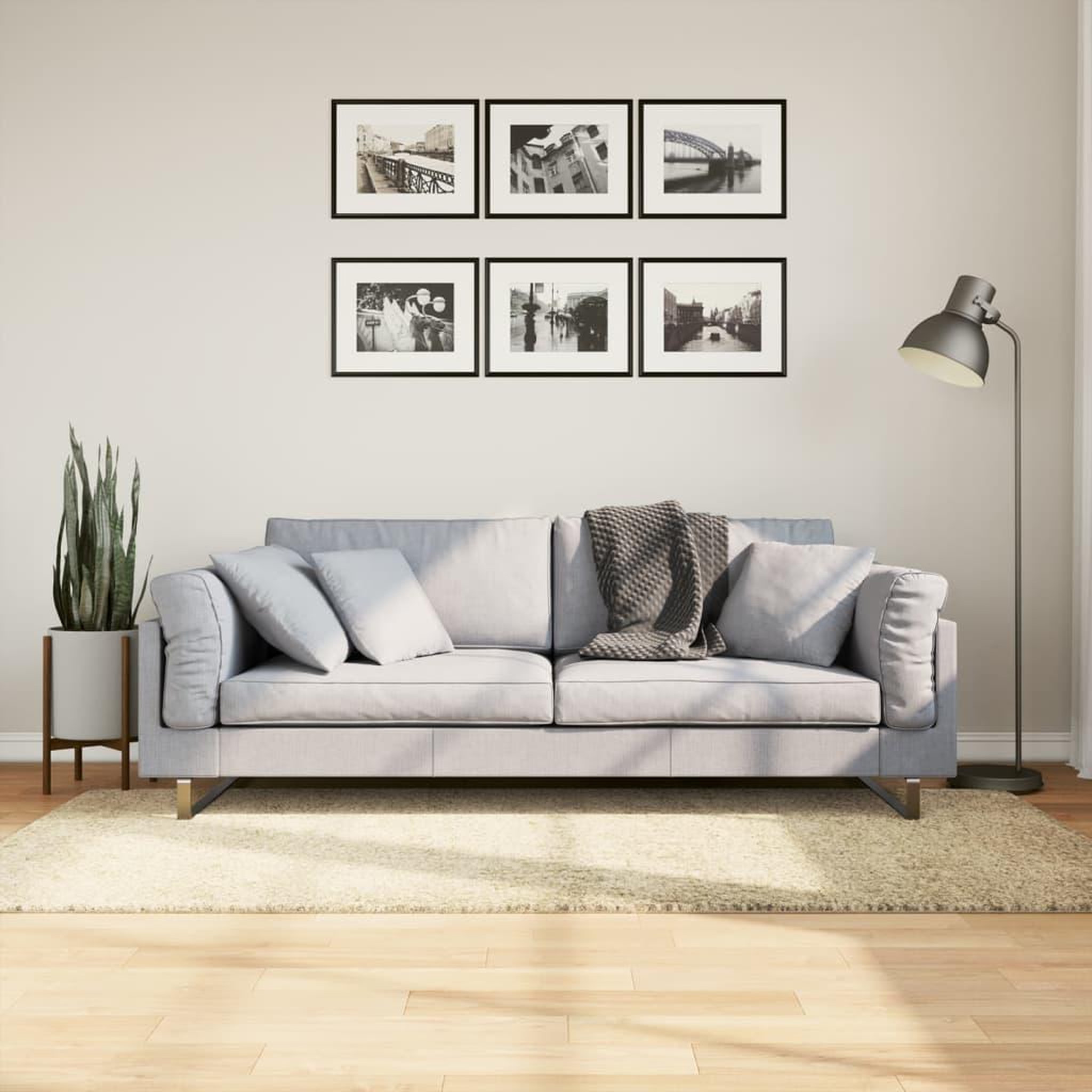VIDAXL Tapis shaggy PAMPLONA poils longs moderne dore 100x200 cm