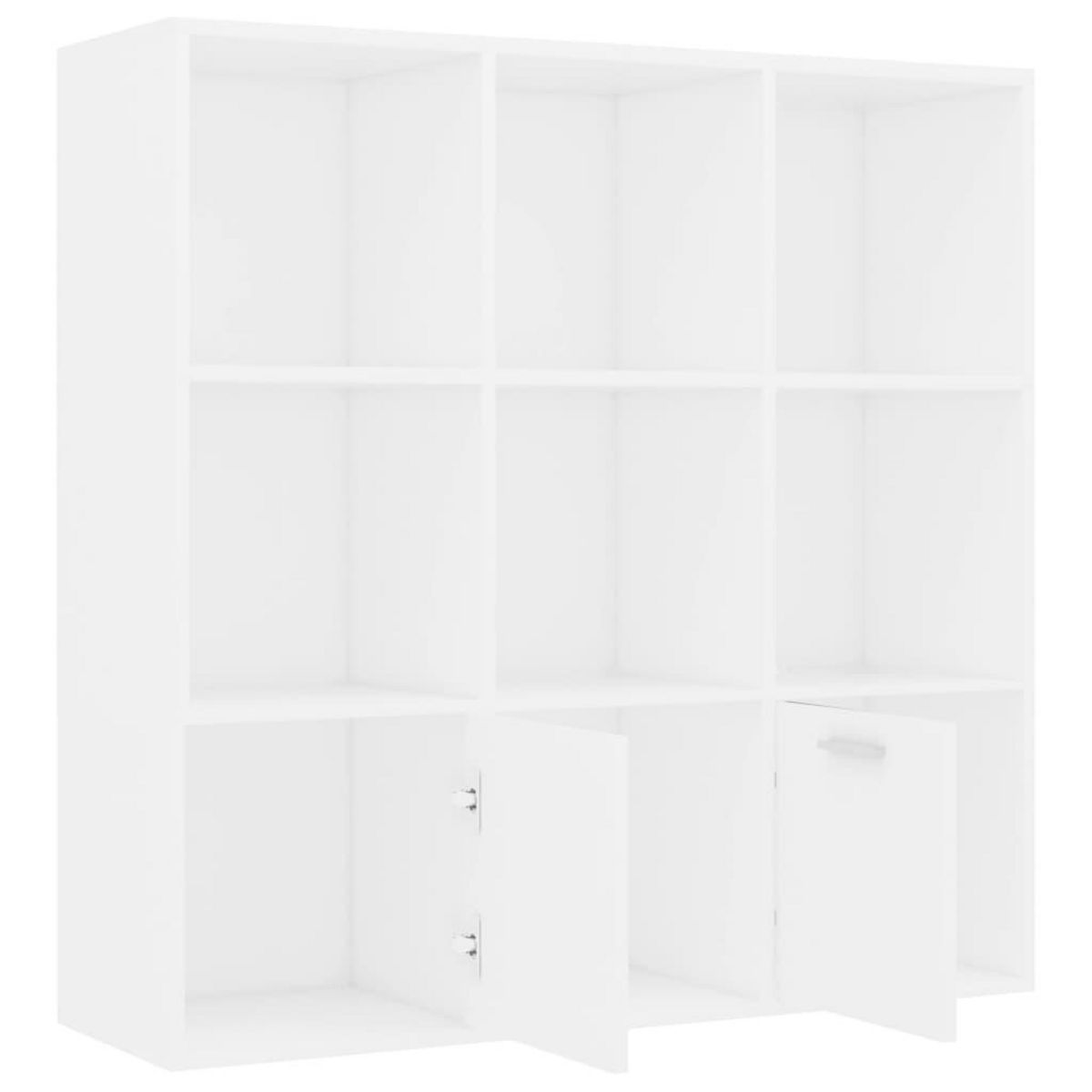 VIDAXL Bibliotheque Blanc 98x30x98 cm Bois d'ingenierie