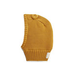 Petit Béguin Cagoule bébé en tricot Charly. Coloris disponibles : Marron