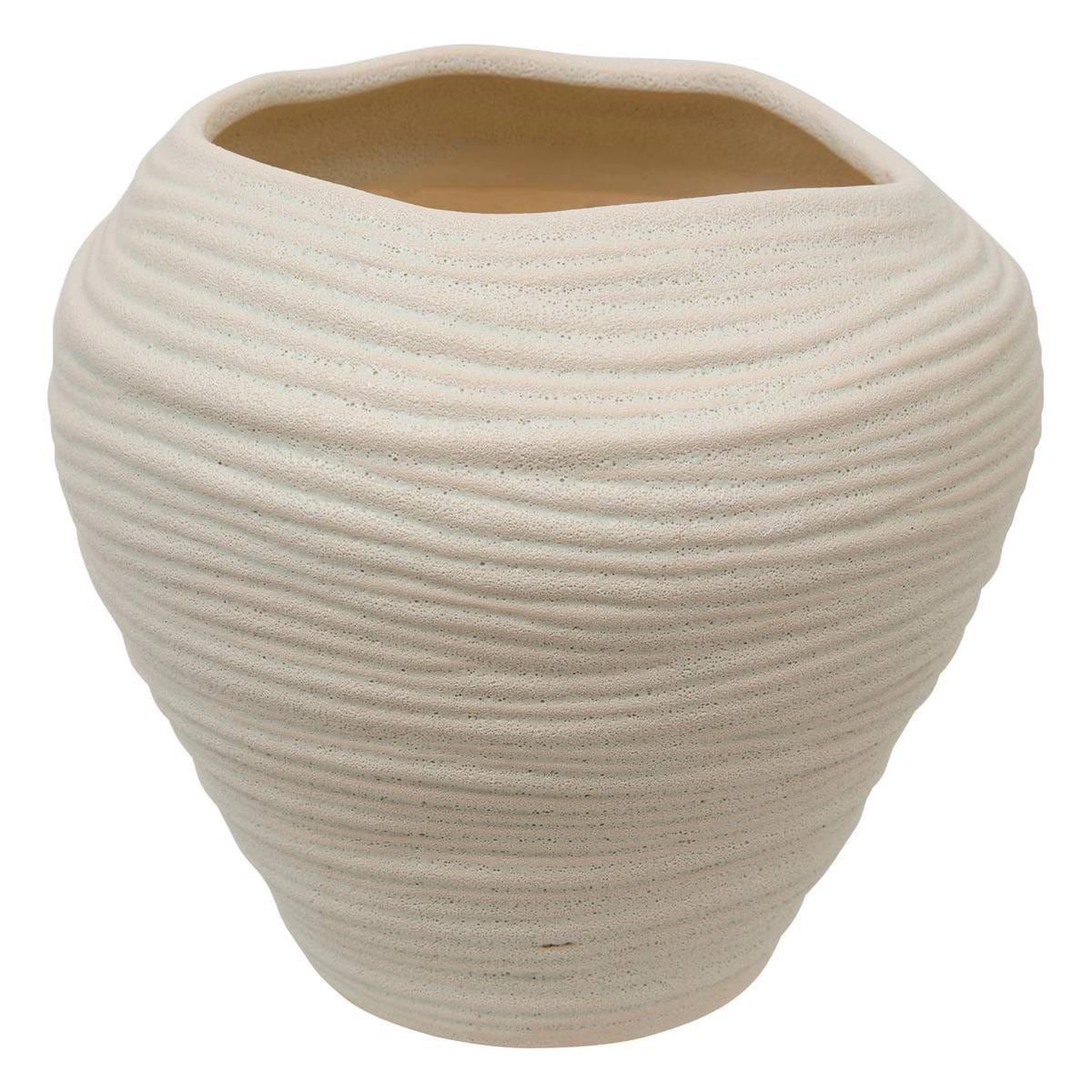 ATMOSPHERA Vase déco en céramique  prudi  20cm blanc