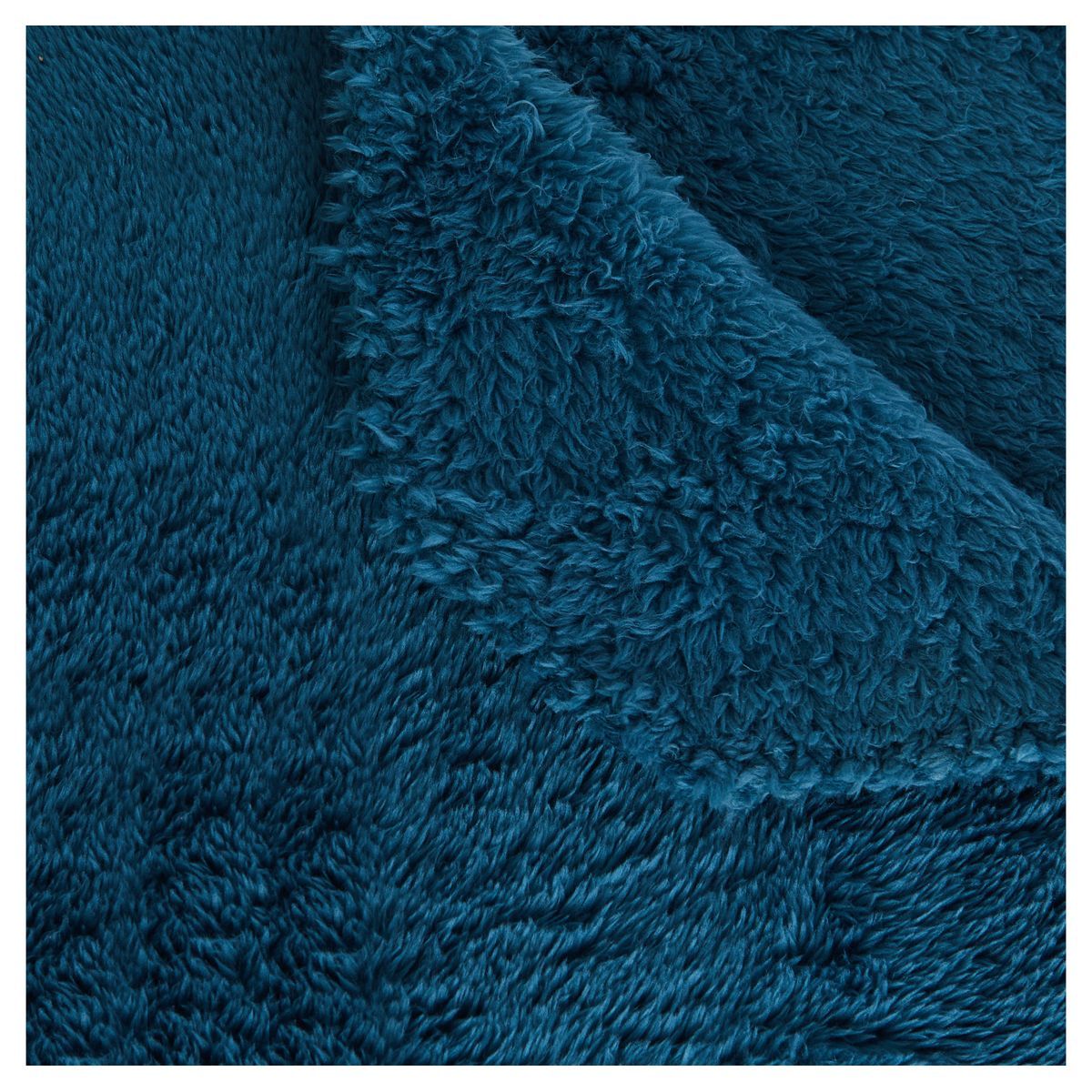 ACTUEL Plaid uni en sherpa en polyester