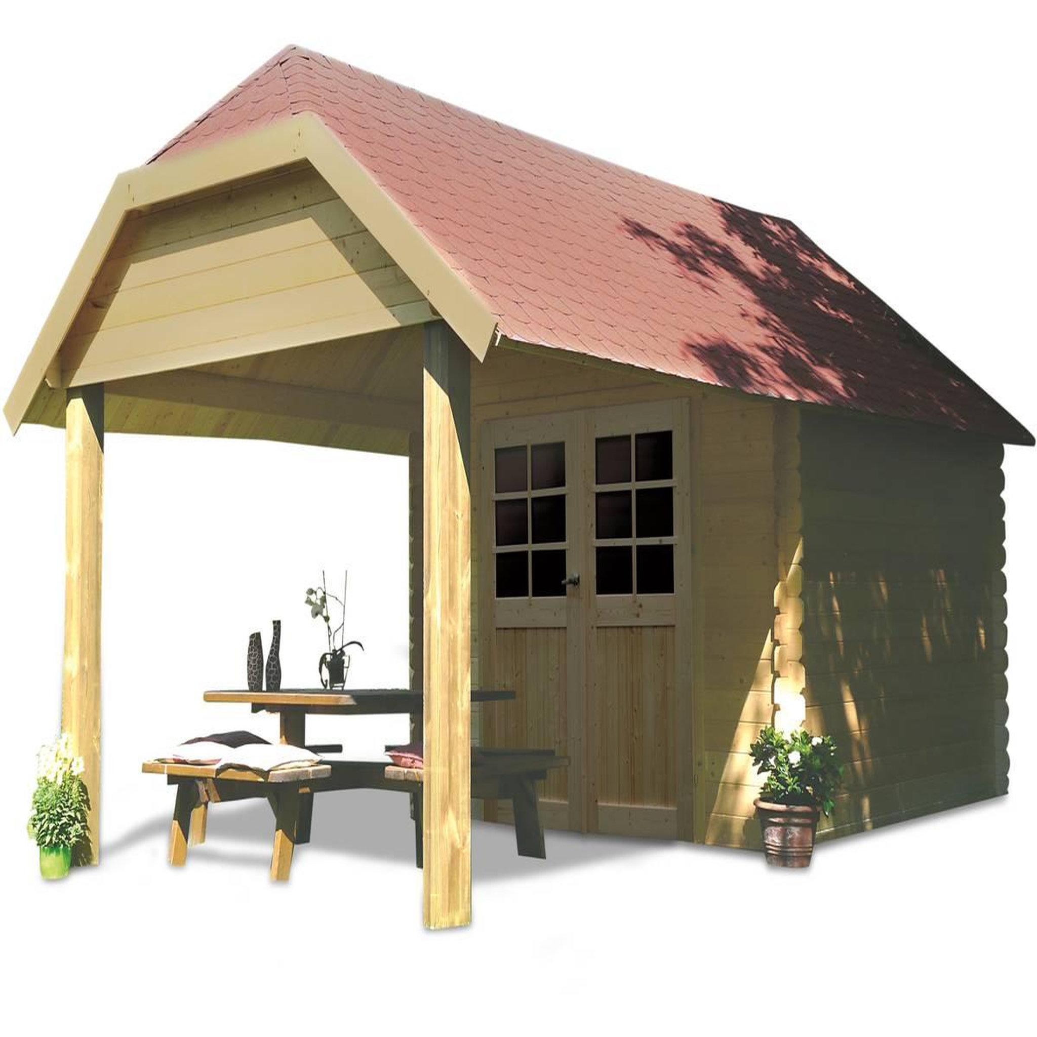 Voir la diapositive 1 : Habitat et Jardin Abri jardin  Cork  - 8.88 m² - 2.98 x 2.65 x 3.09 m - 28 mm