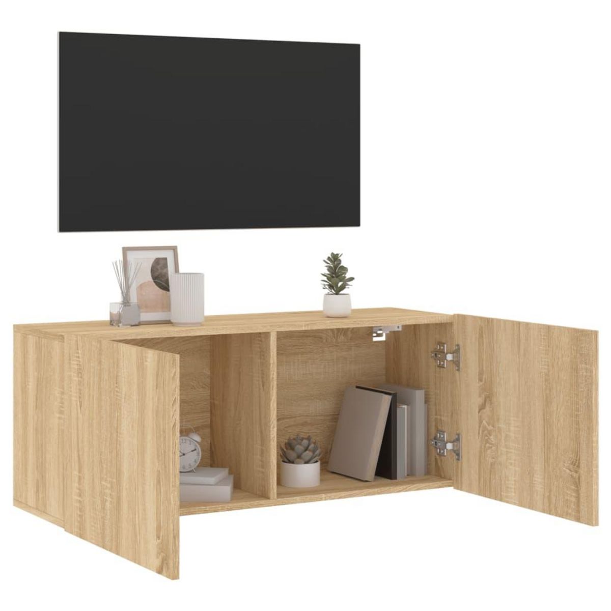 VIDAXL Meuble TV mural chene sonoma 100x30x41 cm