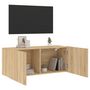 Voir la diapositive 4 : VIDAXL Meuble TV mural chene sonoma 100x30x41 cm