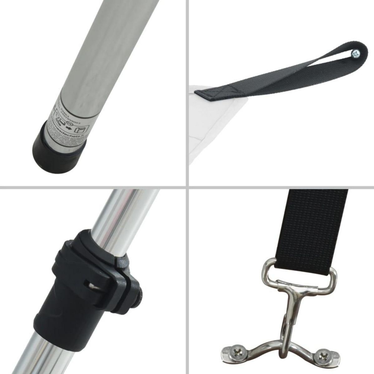 VIDAXL Extension d'ombrage T-Top blanc 170x170x(115-183) cm