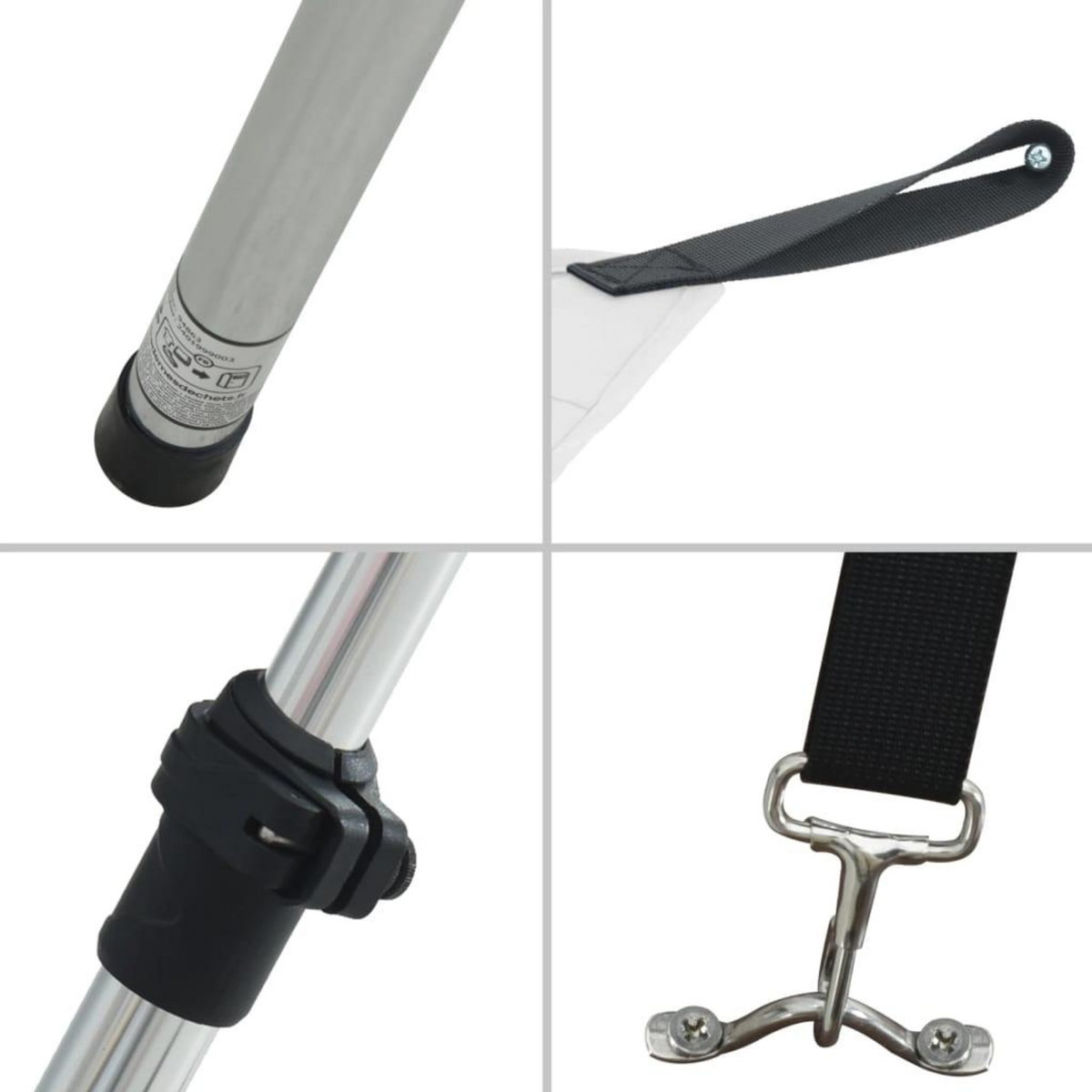 VIDAXL Extension d'ombrage T-Top blanc 170x170x(115-183) cm