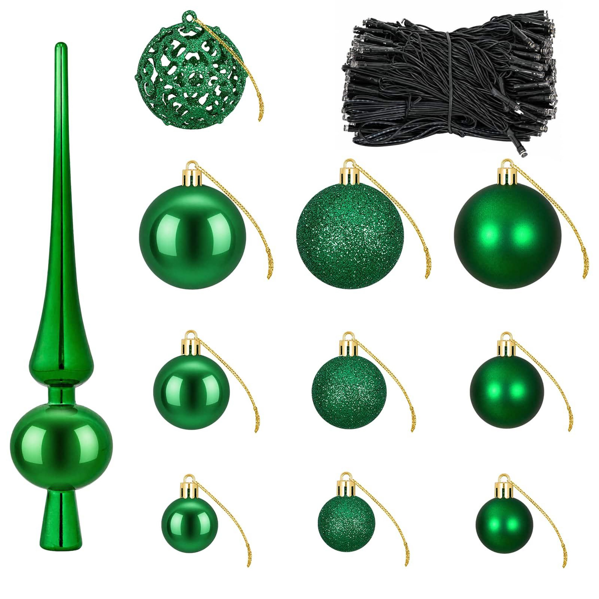 Voir la diapositive 6 : VIDAXL Ensemble de Boules de Noël 120 pc Vert Diam. 6 cm Plastique