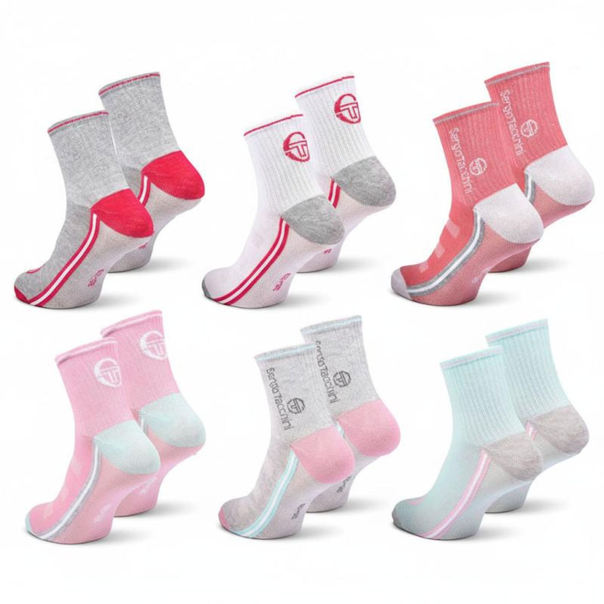 SERGIO TACCHINI Sergio Tacchini Pack Chaussettes courtes Fille Quarter – Lot de 6