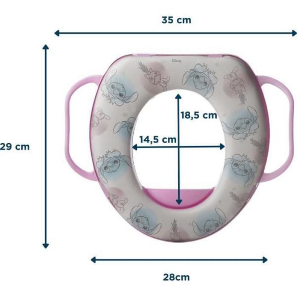 DISNEY BABY RÉDUCTEUR WC CONFORT AVEC POIGNÉES LILO et STITCH