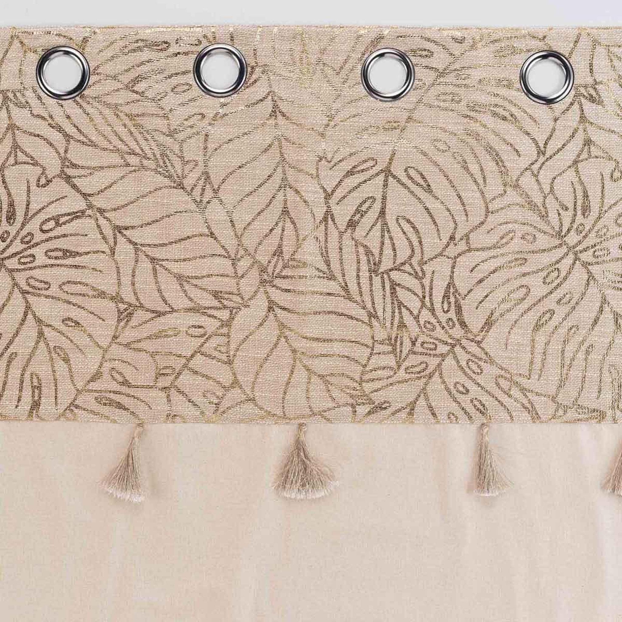 Voir la diapositive 3 : Douceur d'Intérieur Rideau à œillets  solea  140x240cm or