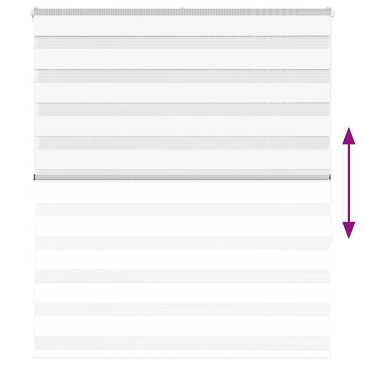 VIDAXL Store zebre blanc 130x150 cm largeur du tissu 125,9cm polyester