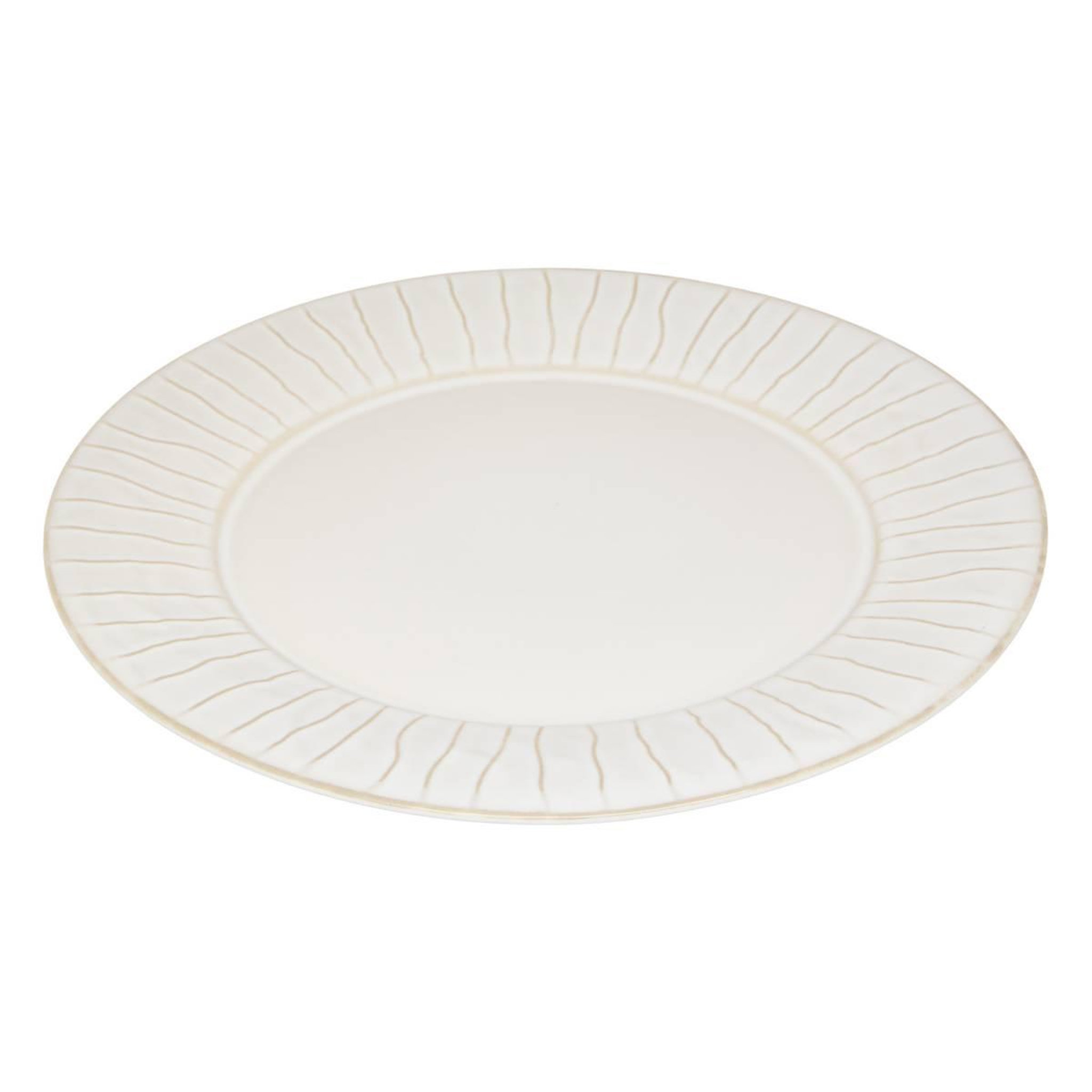 Voir la diapositive 3 : SECRET DE GOURMET Lot de 6 Assiettes Plates Lignes  Camille  27cm Blanc