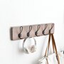 Voir la diapositive 2 : VS VENTA-STOCK Porte-manteau mural Xica en bois gris, 5 crochets