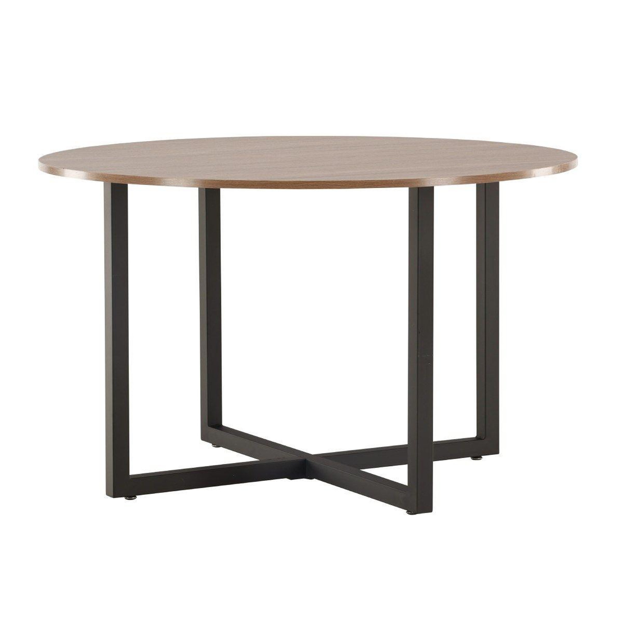 Paris Prix Table à manger ronde  durango  120cm noyer & noir