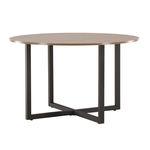 Paris Prix Table à Manger Ronde  Durango  120cm Noyer & Noir