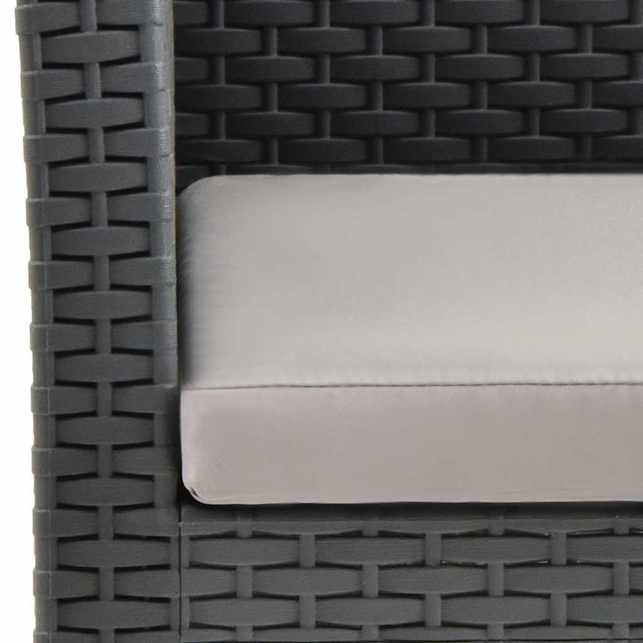 Voir la diapositive 5 : VIDAXL Chaise de jardin avec coussin anthracite 63x65x76 cm pp rotin