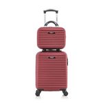 BLUESTAR BLUESTAR - Set de 2 Valises BRAZILIA-H 50 cm 4 Roues. Coloris disponibles : Gris, Beige, Noir