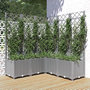 Voir la diapositive 1 : VIDAXL Jardiniere avec treillis gris clair 120x120x136cm polypropylene