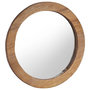 Voir la diapositive 2 : VIDAXL Miroir mural 60 cm Teck Rond