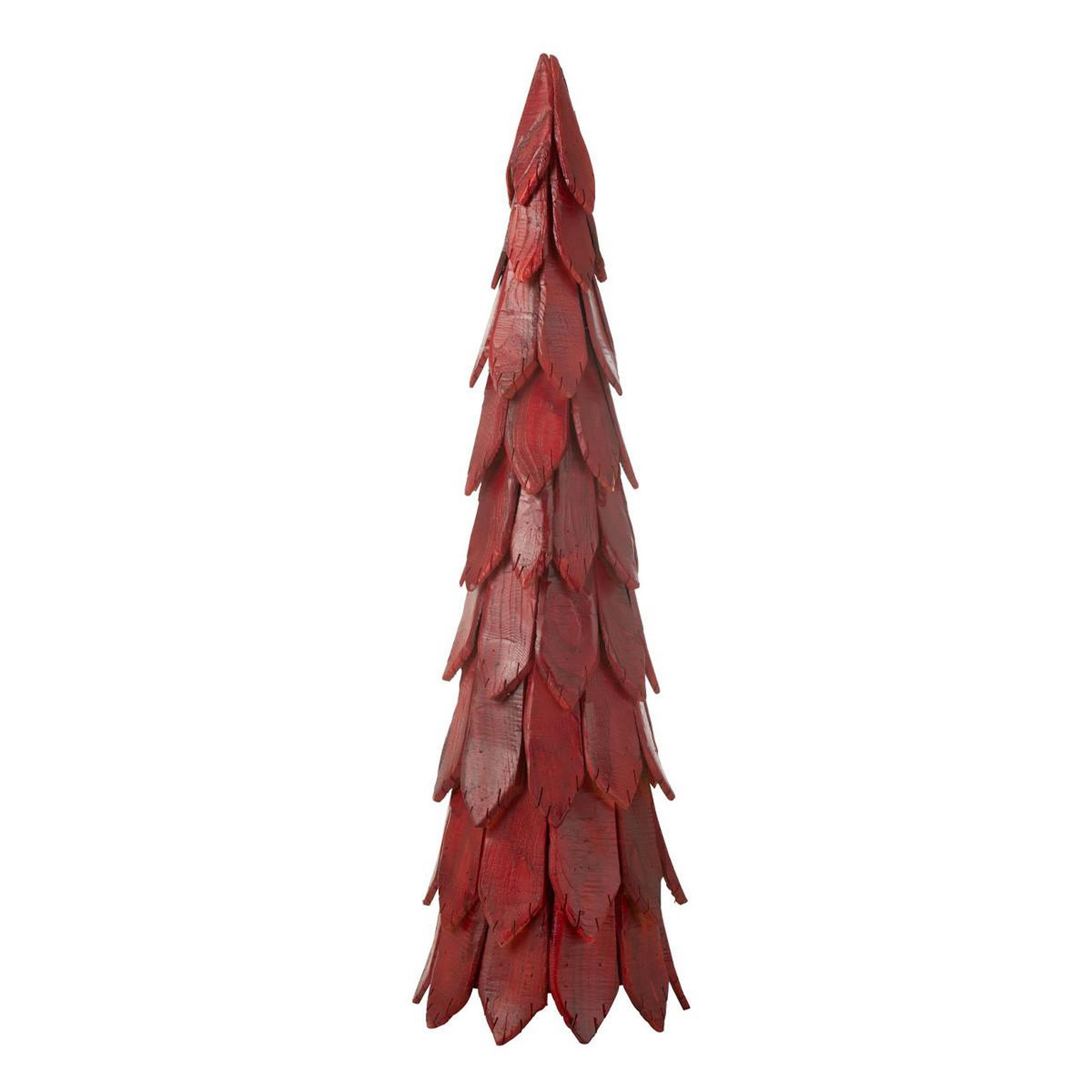 J-LINE Sapin de noël en bois  pieces  120cm rouge