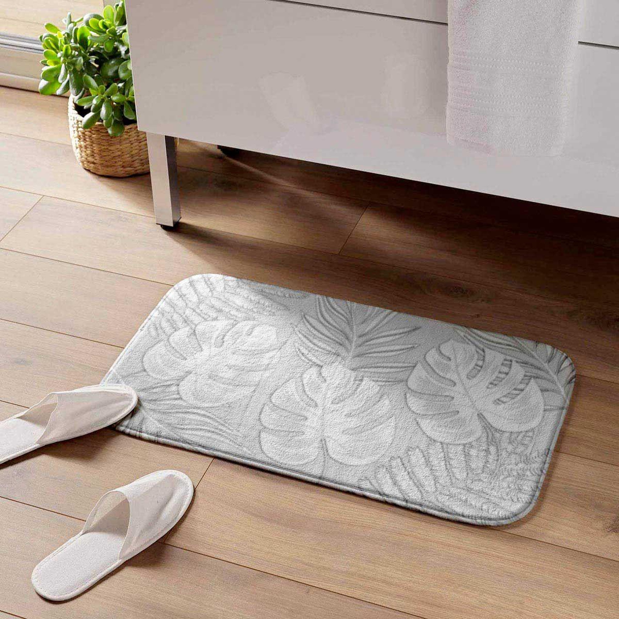 Voir la diapositive 5 : Douceur d'Intérieur Tapis de bain microfibre  amber  45x75cm gris