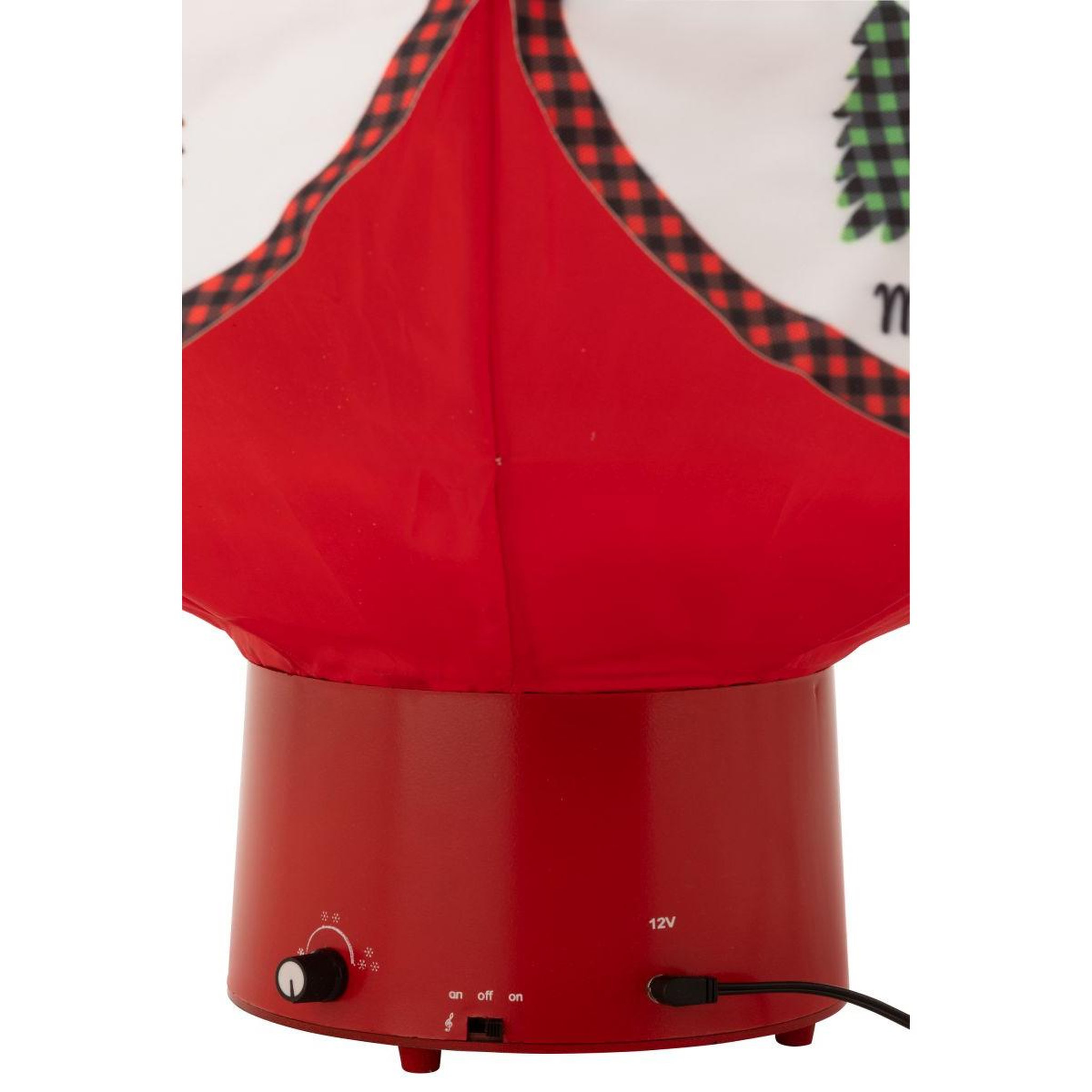 Voir la diapositive 4 : J-LINE Déco sapin noël à led  bonhomme de neige  80cm rouge