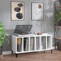 Voir la diapositive 1 : VIDAXL Armoire a disques blanc 100x38x48 cm bois d'ingenierie