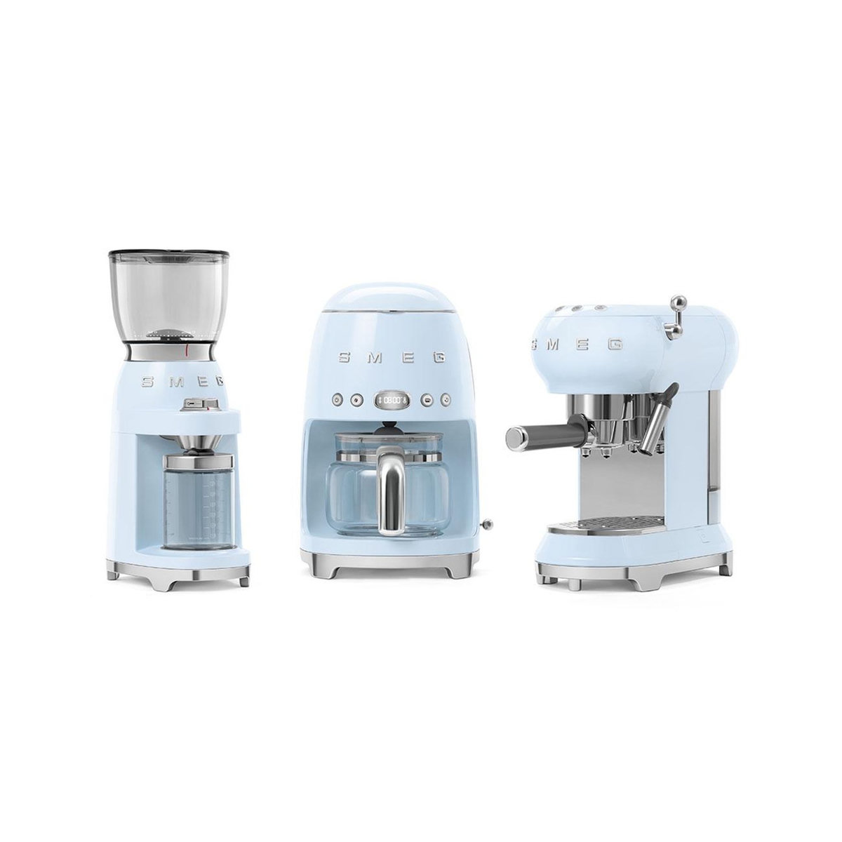 SMEG Moulin à café 350g 150w bleu azur - cgf01pbeu