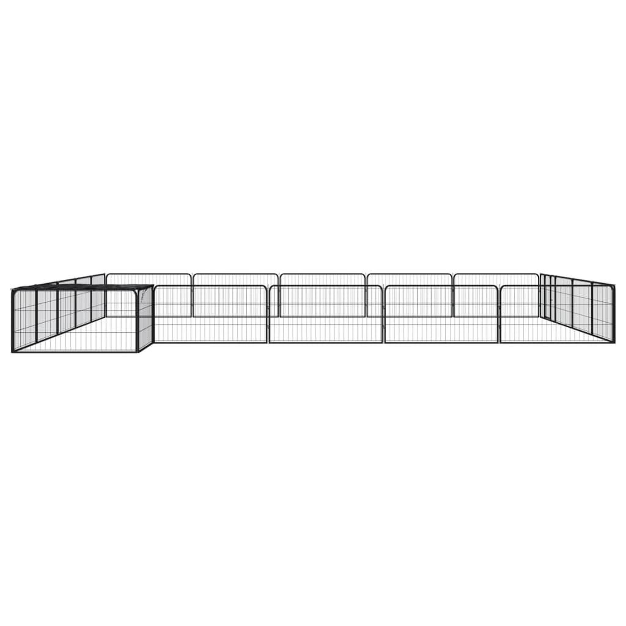Voir la diapositive 3 : VIDAXL Parc pour chien 20panneaux Noir 100x50cm Acier enduit de poudre