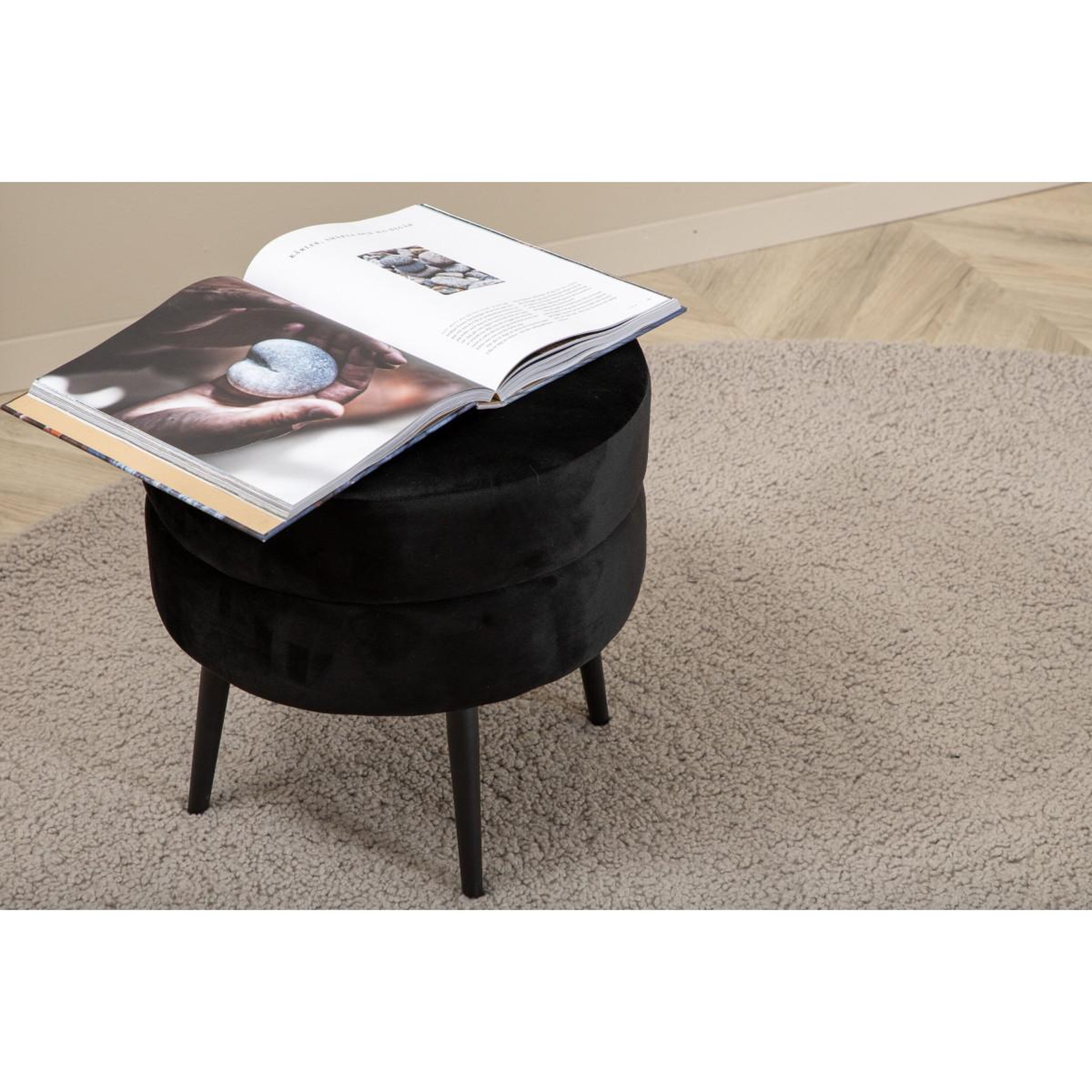 Voir la diapositive 5 : Paris Prix Tapis rond bouclette  teddy  200cm gris