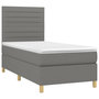 Voir la diapositive 3 : VIDAXL Sommier a lattes de lit et matelas et LED Gris fonce 80x200cm