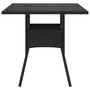 Voir la diapositive 5 : VIDAXL Table de jardin dessus en verre noir 80x80x75 cm resine tressee