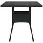 Voir la diapositive 5 : VIDAXL Table de jardin dessus en verre noir 80x80x75 cm resine tressee