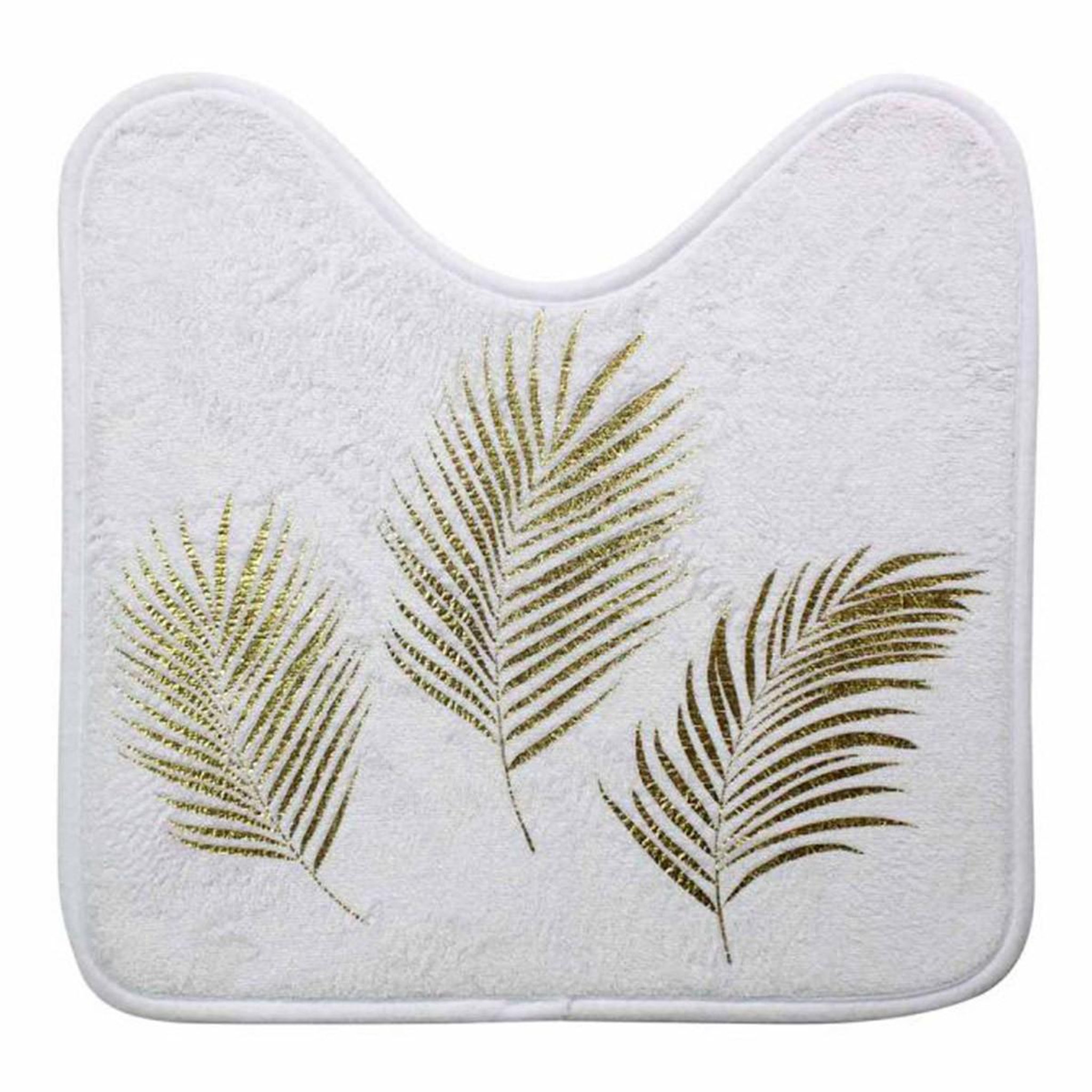 Douceur d'Intérieur Tapis contour wc imprimé  orbella  45x45cm blanc
