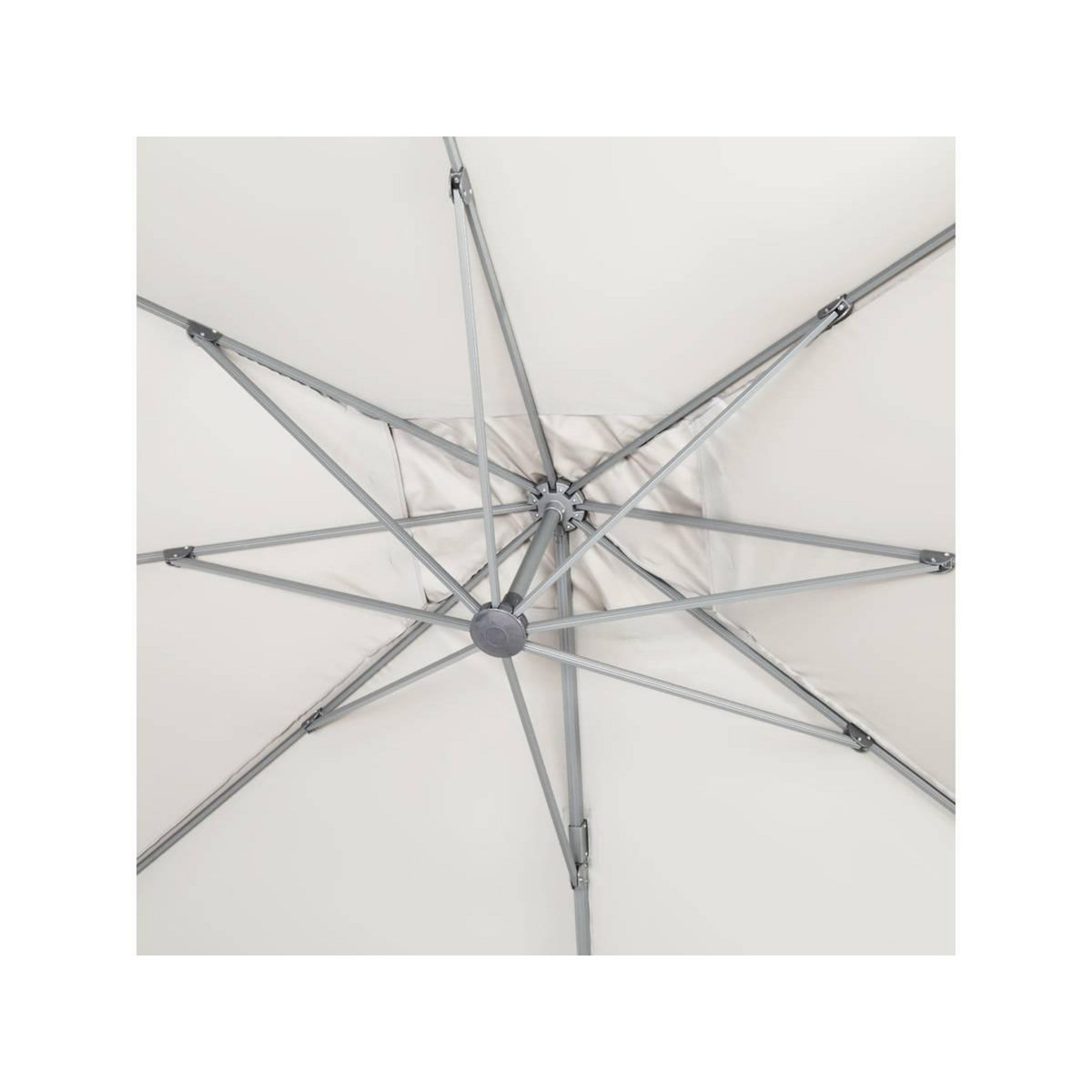 Habitat et Jardin Parasol jardin déporté Alu  Sun 4  - Rectangle - 3 x 4 m + Housse de protection - Ecru