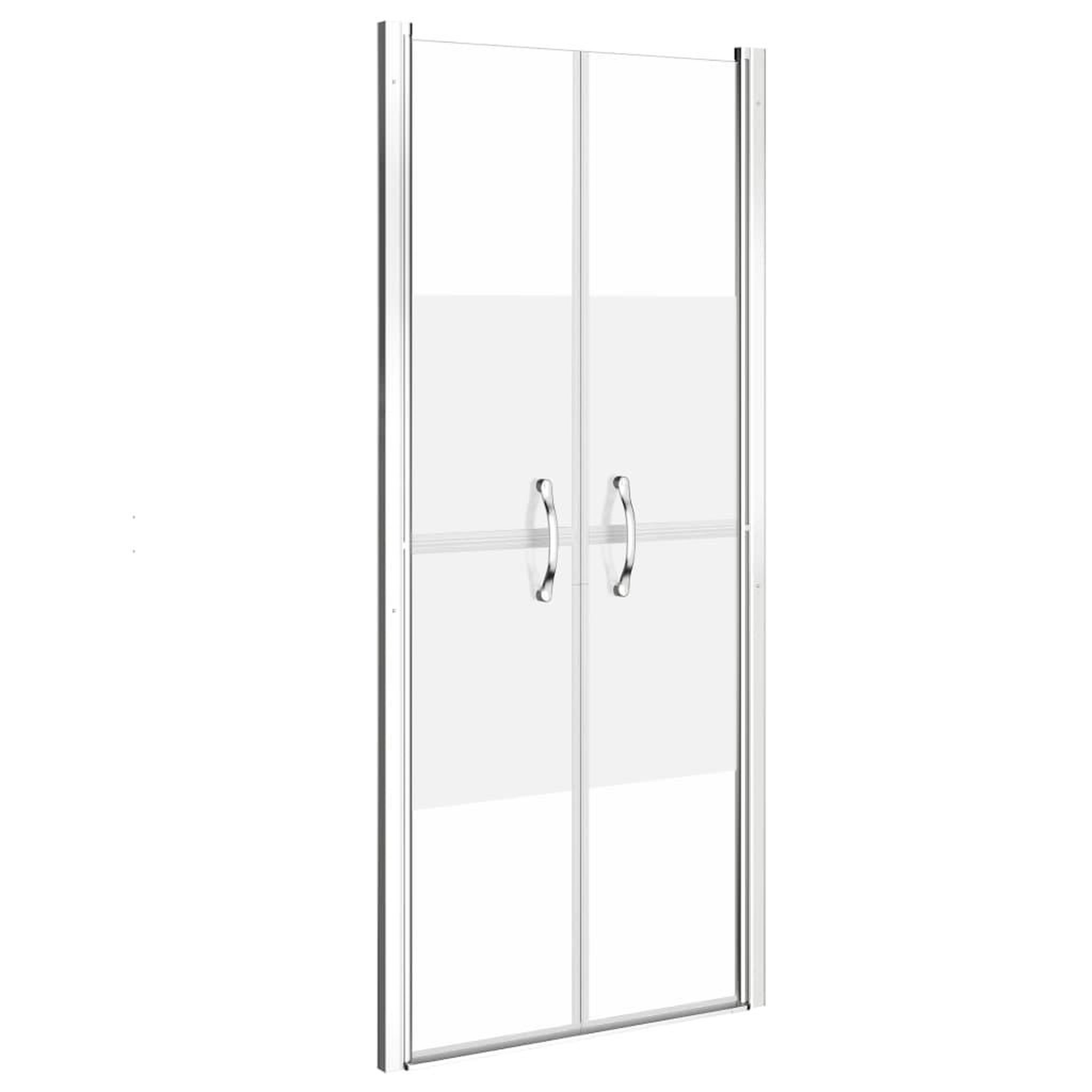 Voir la diapositive 2 : VIDAXL Porte de douche ESG demi-depoli 101x190 cm