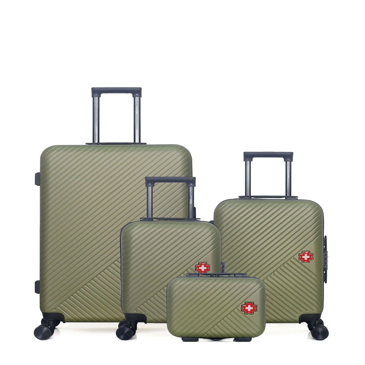 SWISS KOPPER SWISS KOPPER - LOT DE 4 - Valises grand format, cabine, cabine XXS et vanity SPIEZ