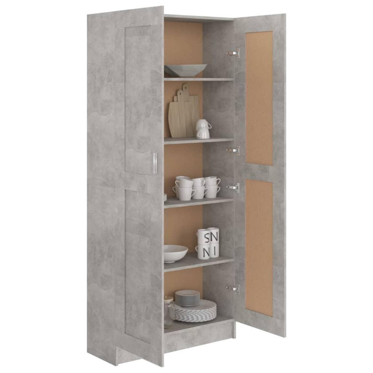 VIDAXL Bibliotheque Gris beton 82,5x30,5x185,5 cm Bois d'ingenierie