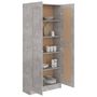 Voir la diapositive 4 : VIDAXL Bibliotheque Gris beton 82,5x30,5x185,5 cm Bois d'ingenierie
