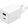 Voir la diapositive 1 : ESSENTIEL B Chargeur 32W PowerDelivery USB-A  / USB-C Blanc