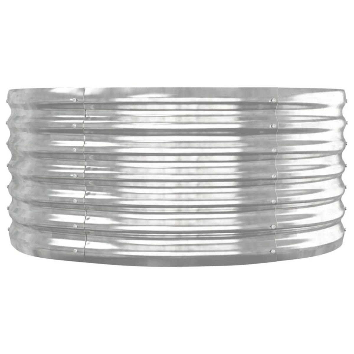 VIDAXL Lit sureleve de jardin Acier enduit de poudre Argente