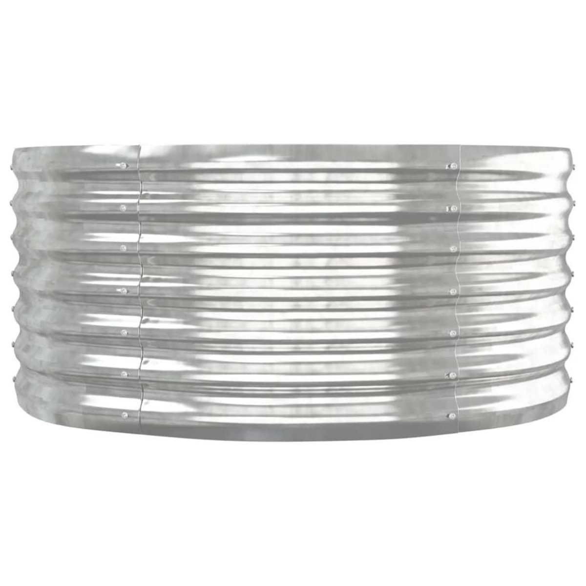 VIDAXL Lit sureleve de jardin Acier enduit de poudre Argente