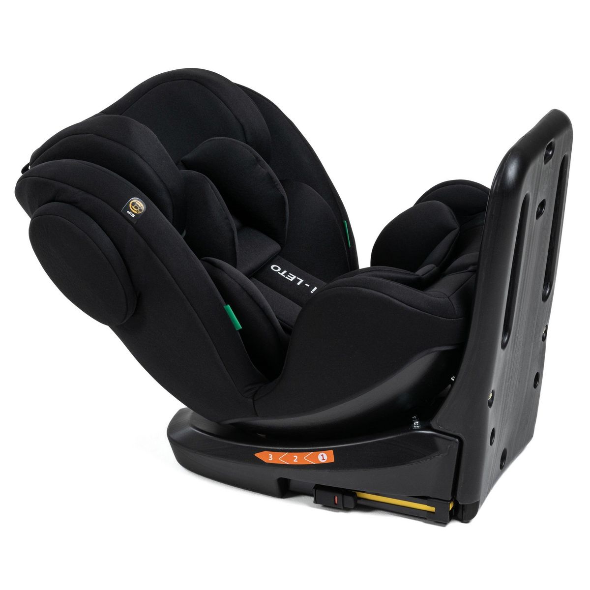 BEBELISSIMO BEBELISSIMO - Siège auto Isofix - pivotant 360 ° - groupe 0+/1/2/3 - (0-36kg) - i-Leto - noir - protections latérales