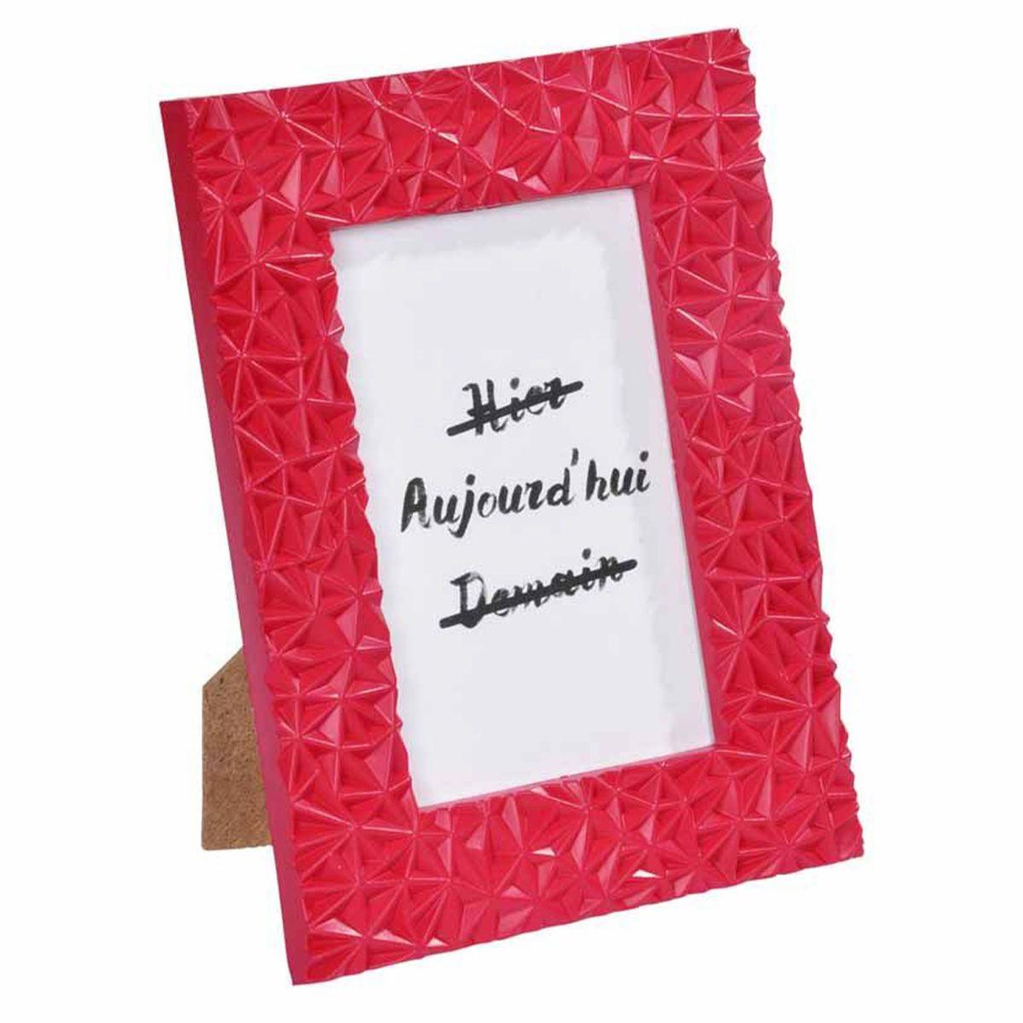 HOMEA Cadre Photo Déco  Géométrique Frame  10x15cm Rouge