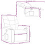Voir la diapositive 6 : VIDAXL Fauteuil inclinable de massage Rouge bordeaux Tissu