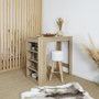 Voir la diapositive 6 : The Home Deco Factory Table de bar mange debout avec 4 niches de rangement