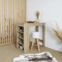 Voir la diapositive 6 : The Home Deco Factory Table de bar mange debout avec 4 niches de rangement