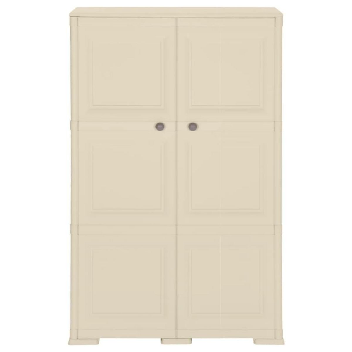 VIDAXL Armoire plastique 79x43x125 cm design de bois blanc angora